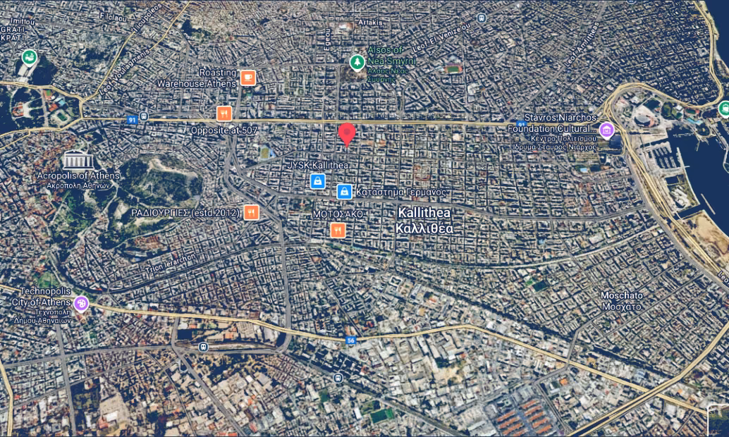 Kallithea çevresi ve konum noktaları