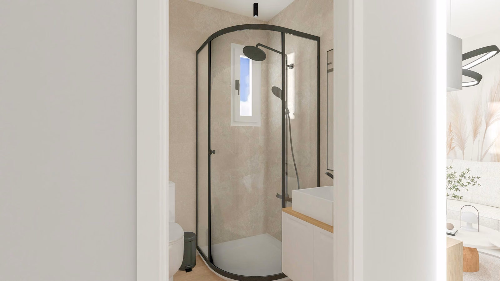 Banyo ve duş alanı (mimari görselleştirme)