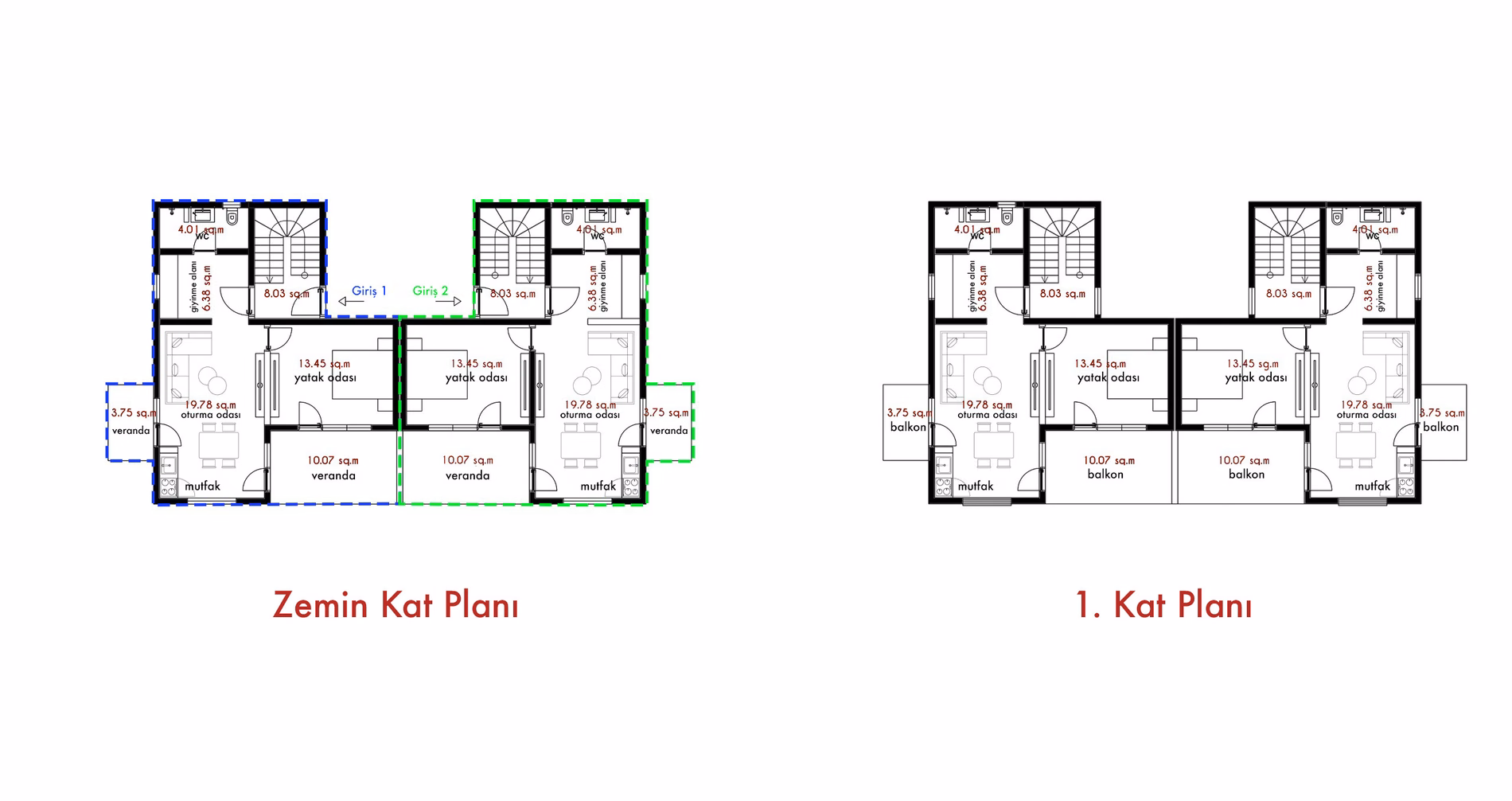 Alternatif villa kat planı
